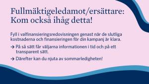 Fullmäktigeledamot/ersättare: Kom också ihåg detta!